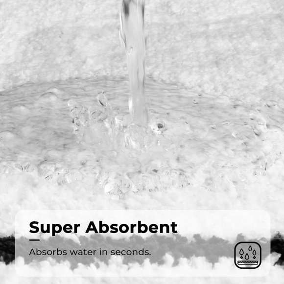 Microfiber Bathroom Rug Non Slip Washable - Black Trim - Picture 6 of 8